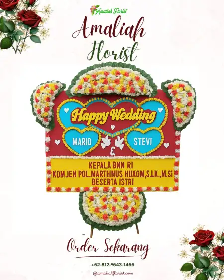 Papan Bunga Pernikahan Andonohu